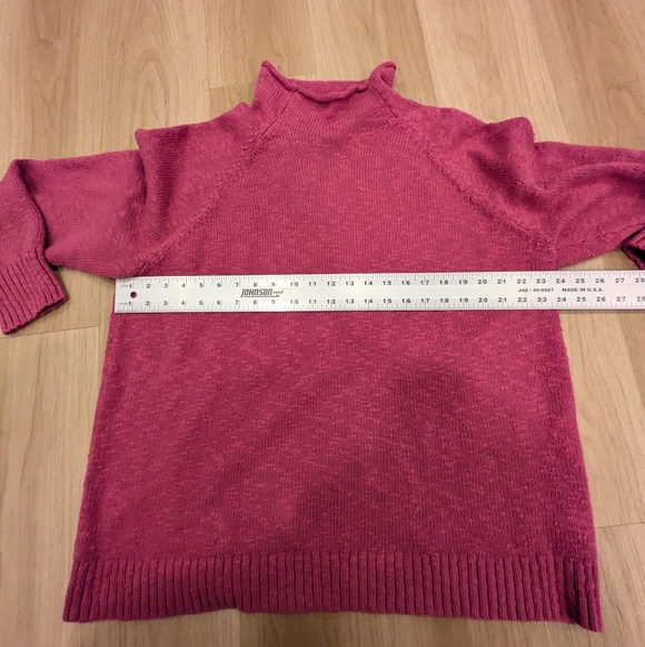 Ll Bean Pink Purple Rolled Neck Sweater Size 2xl - Picture 3 of 7